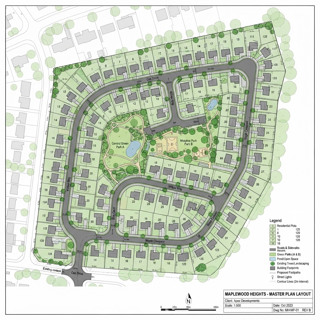 Master plot layout plan