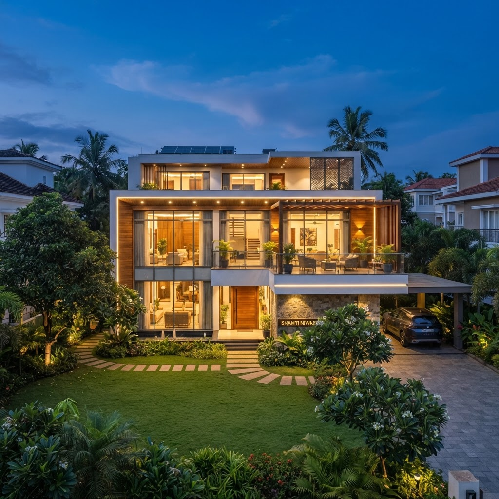 Premium villa exterior at the township